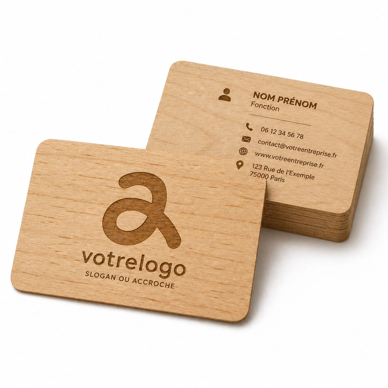 Carte de visite en bois